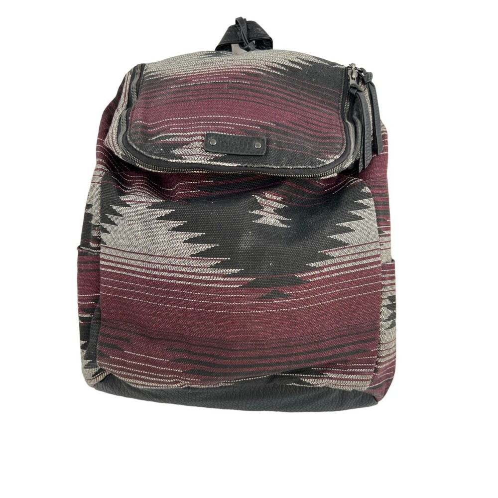 PISTIL "Rendezvous" Backpack with Faux Leather Straps in Poncho Design